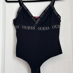 GUESS Logo Strap Black Bodysuit